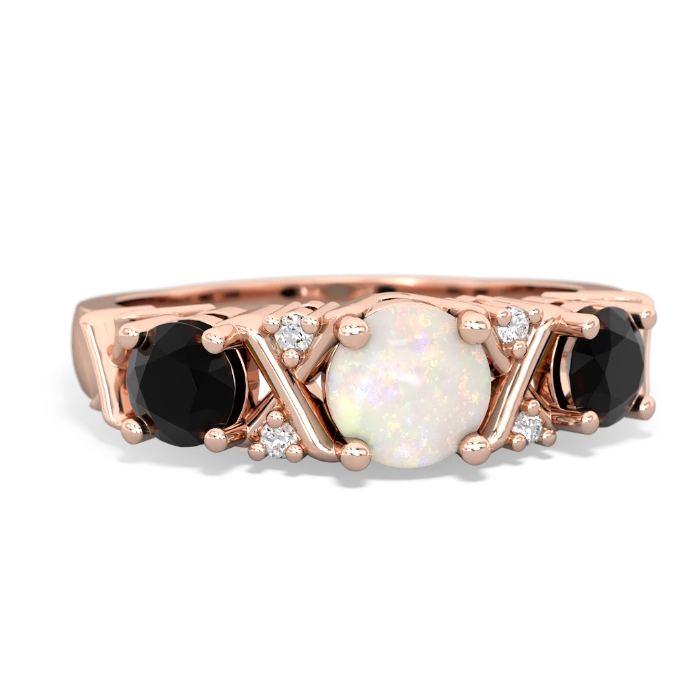 Opal Hugs And Kisses 14K Rose Gold ring R5016