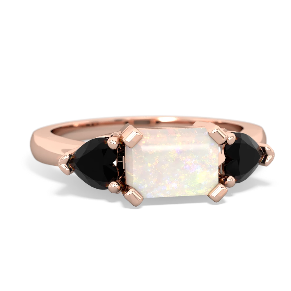 Opal Three Stone 14K Rose Gold ring R5235