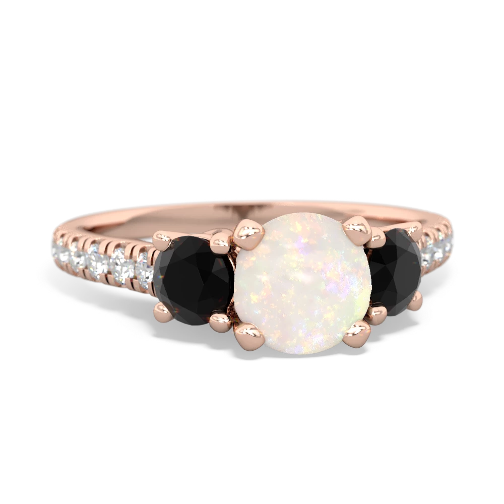 Opal Pave Trellis 14K Rose Gold ring R5500