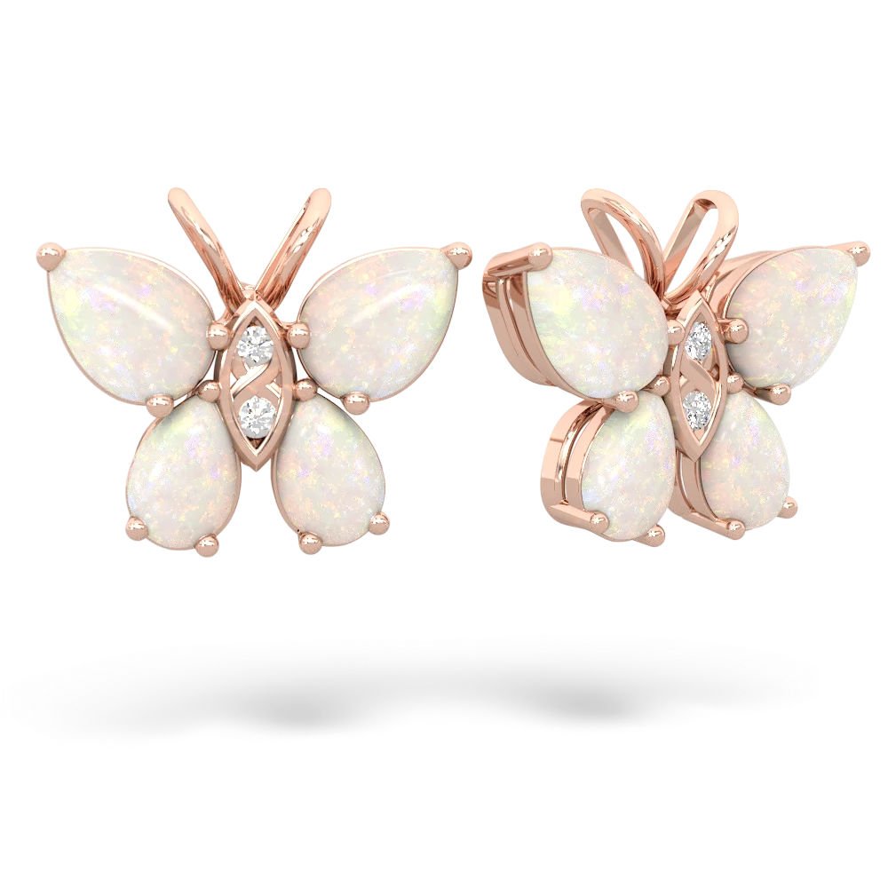 Opal Butterfly 14K Rose Gold earrings E2215