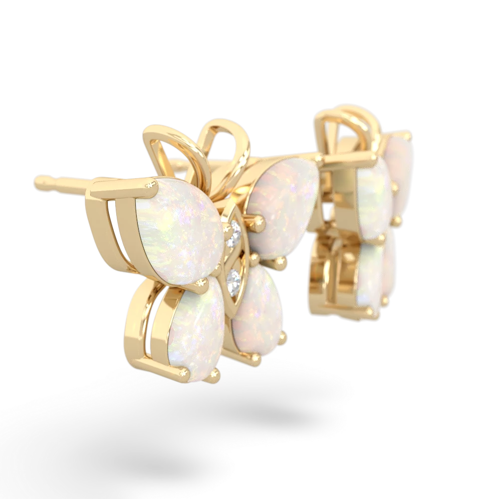 Opal Butterfly 14K Yellow Gold earrings E2215