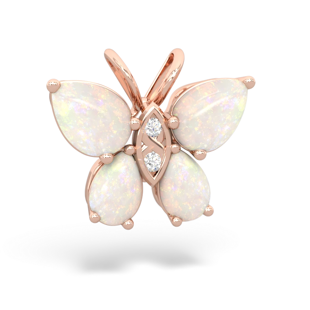 Opal Butterfly 14K Rose Gold pendant P2215