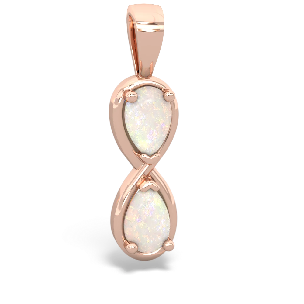 Opal Infinity 14K Rose Gold pendant P5050