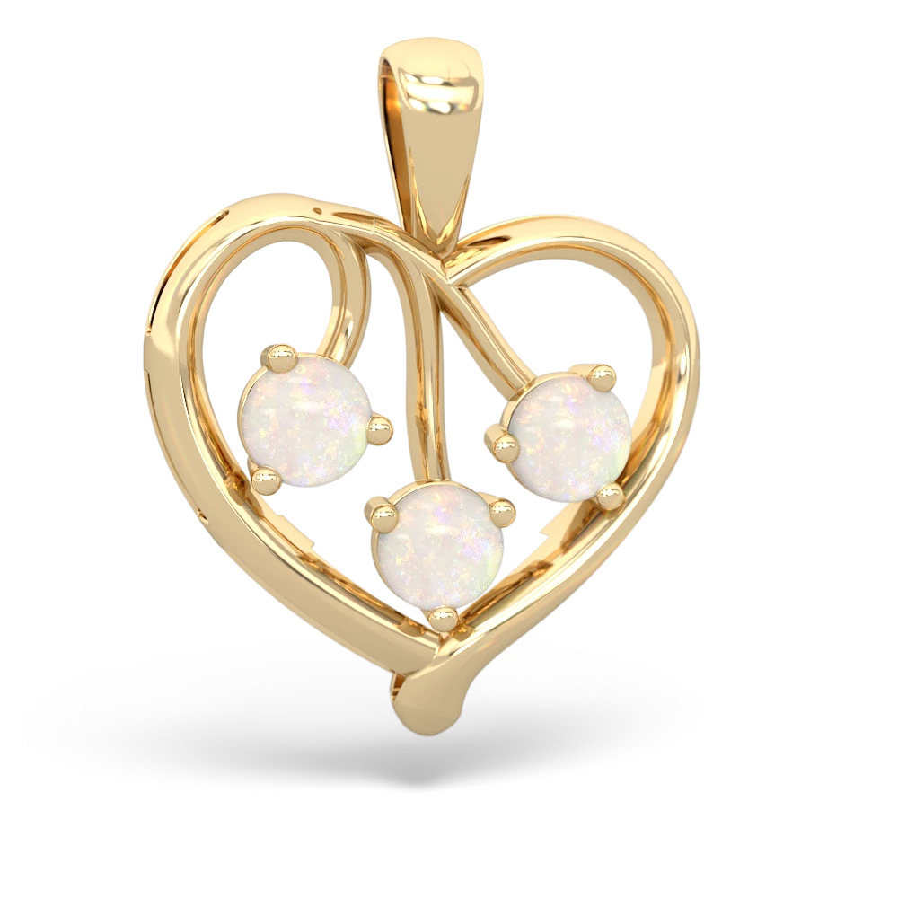 Citrine Glowing Heart 14K Yellow Gold pendant P2233