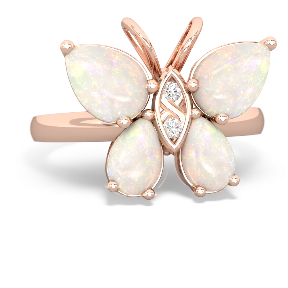 Opal Butterfly 14K Rose Gold ring R2215