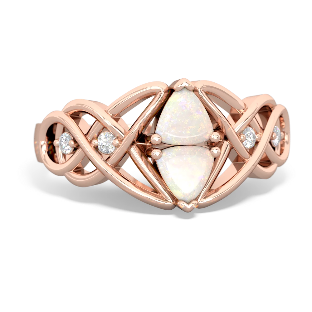 Opal Keepsake Celtic Knot 14K Rose Gold ring R5300