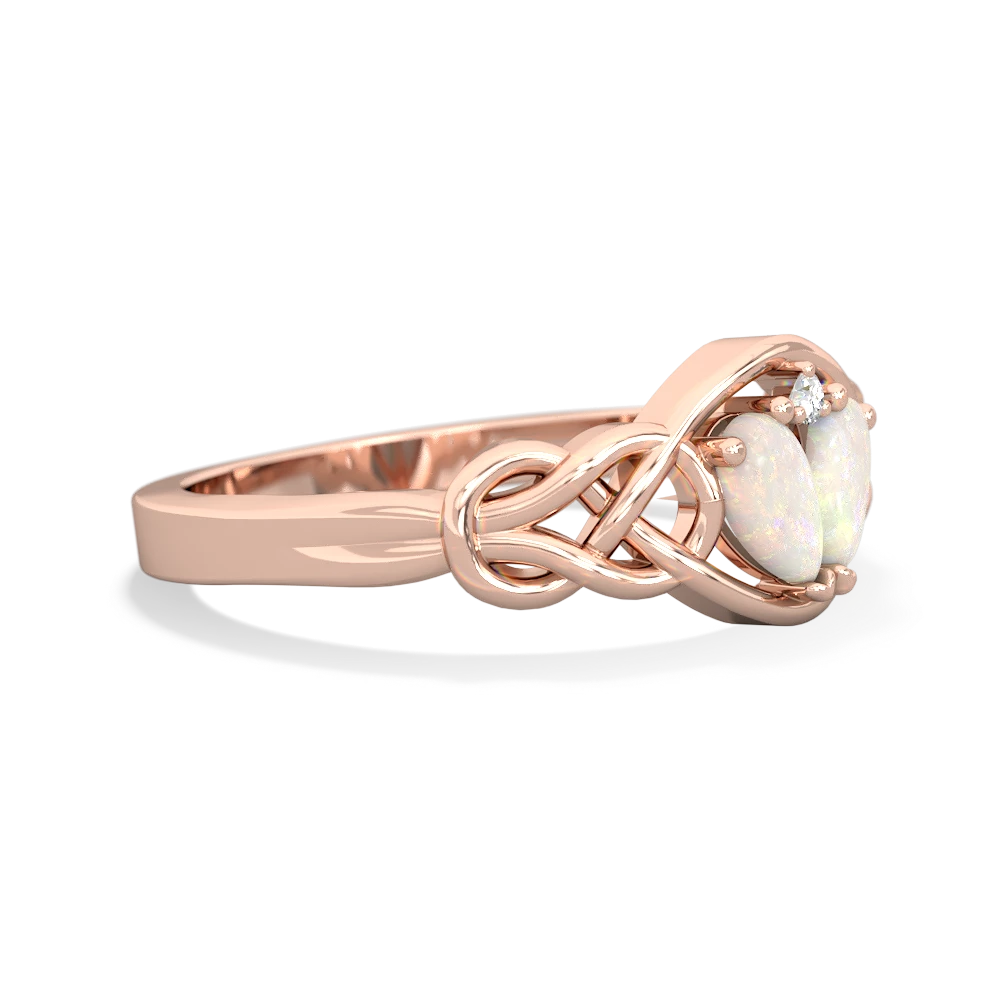 Opal Celtic Love Knot 14K Rose Gold ring R5420