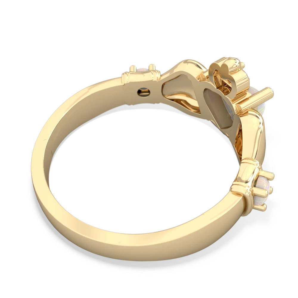 Onyx Claddagh Keepsake 14K Yellow Gold ring R5245