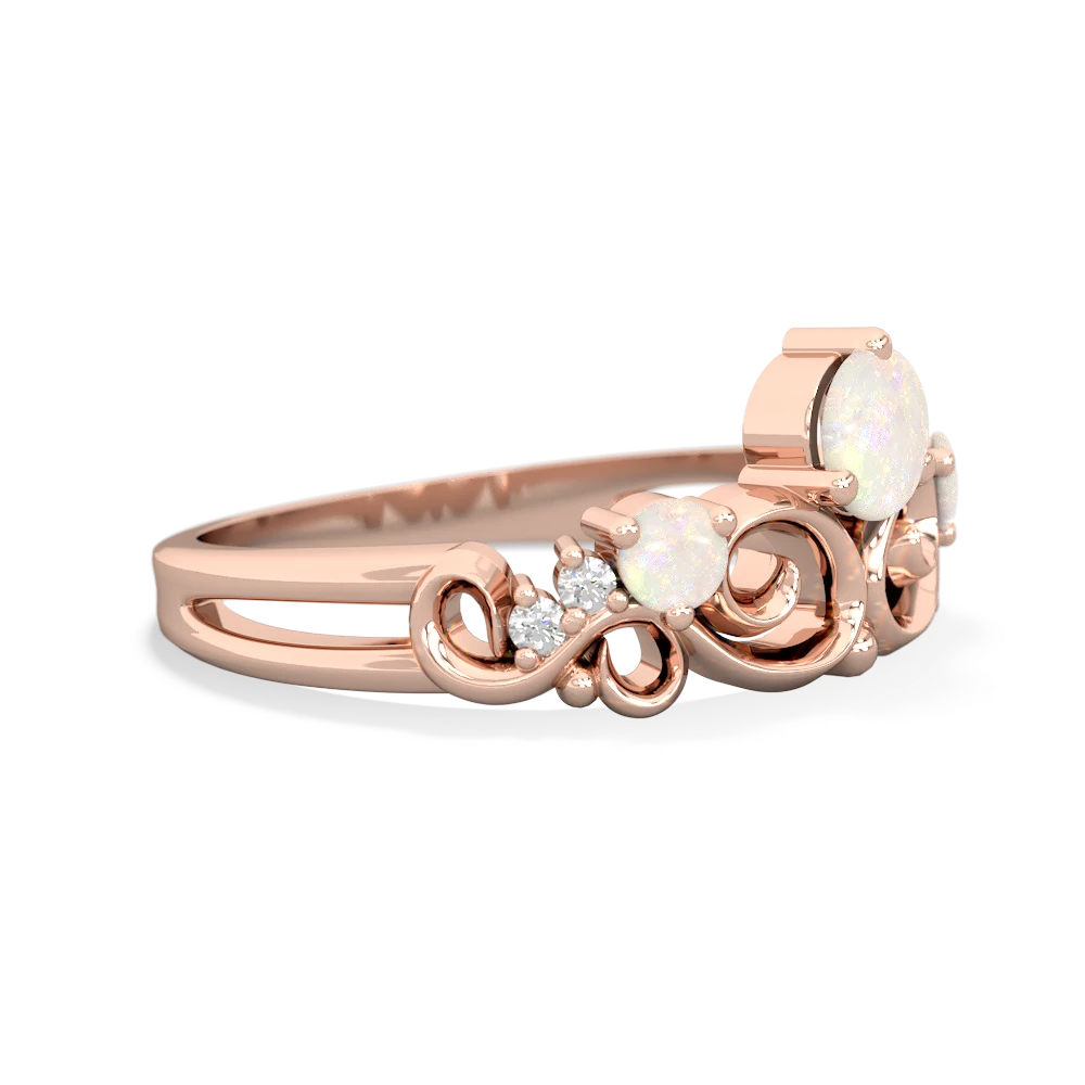 Emerald Crown Keepsake 14K Rose Gold ring R5740