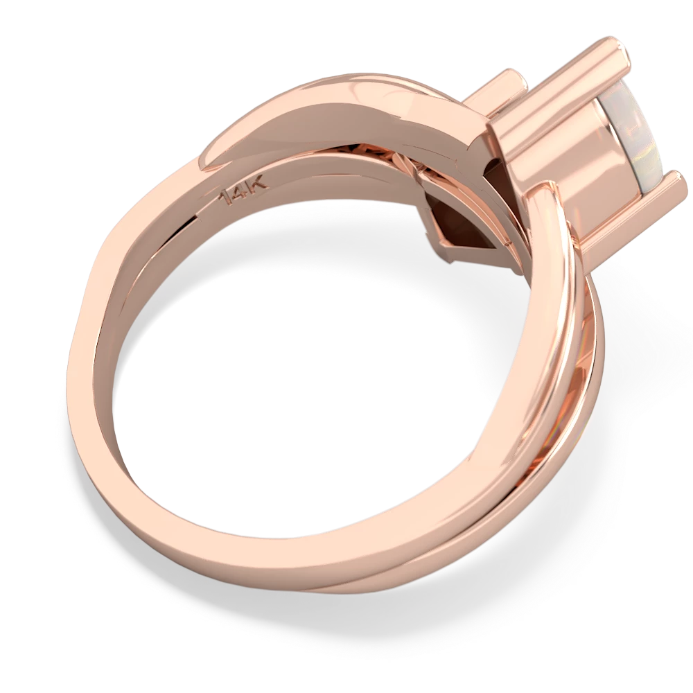 Opal Split Band Swirl 14K Rose Gold ring R2341