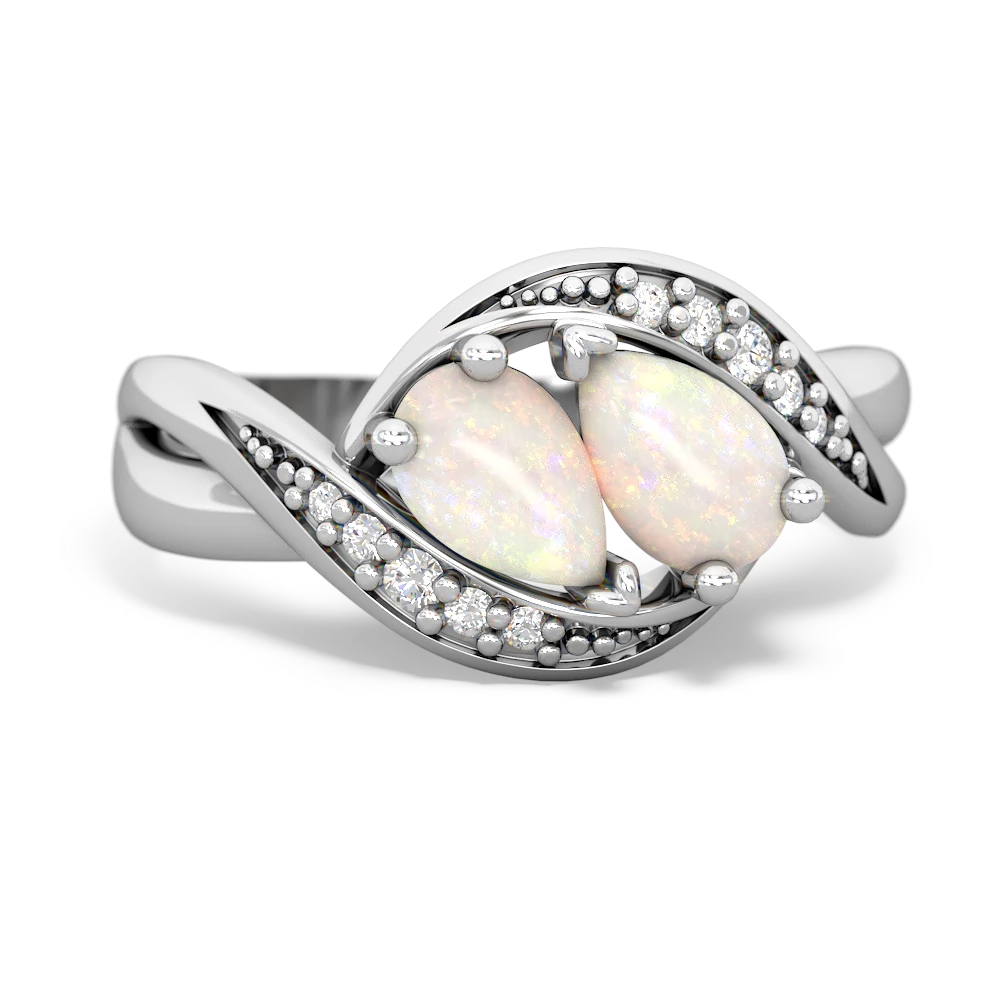 Opal Summer Winds 14K White Gold ring R5342