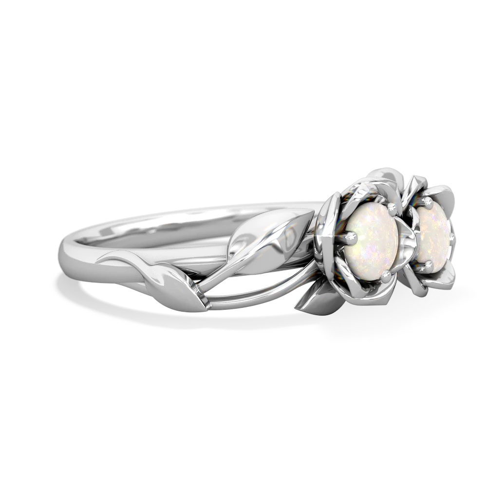 Opal Rose Garden 14K White Gold ring R5510