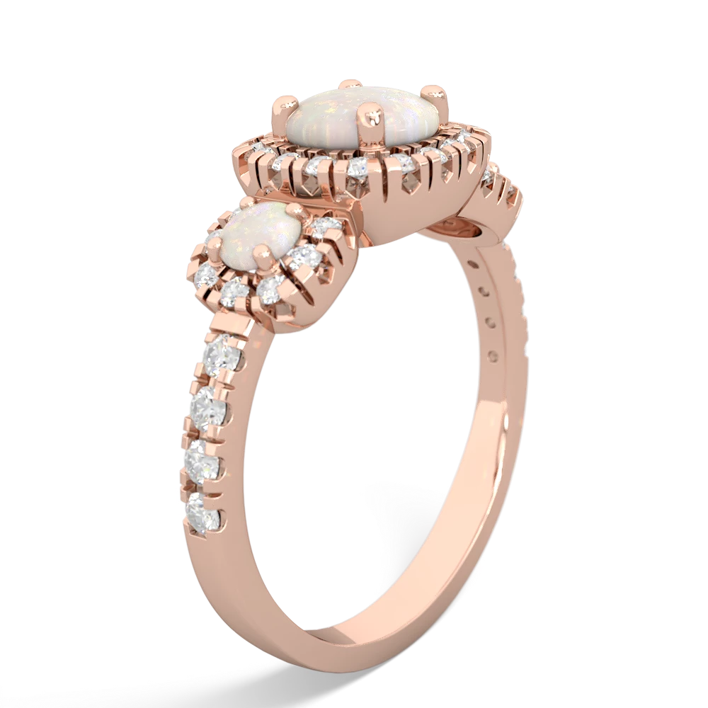 Pink Tourmaline Regal Halo 14K Rose Gold ring R5350