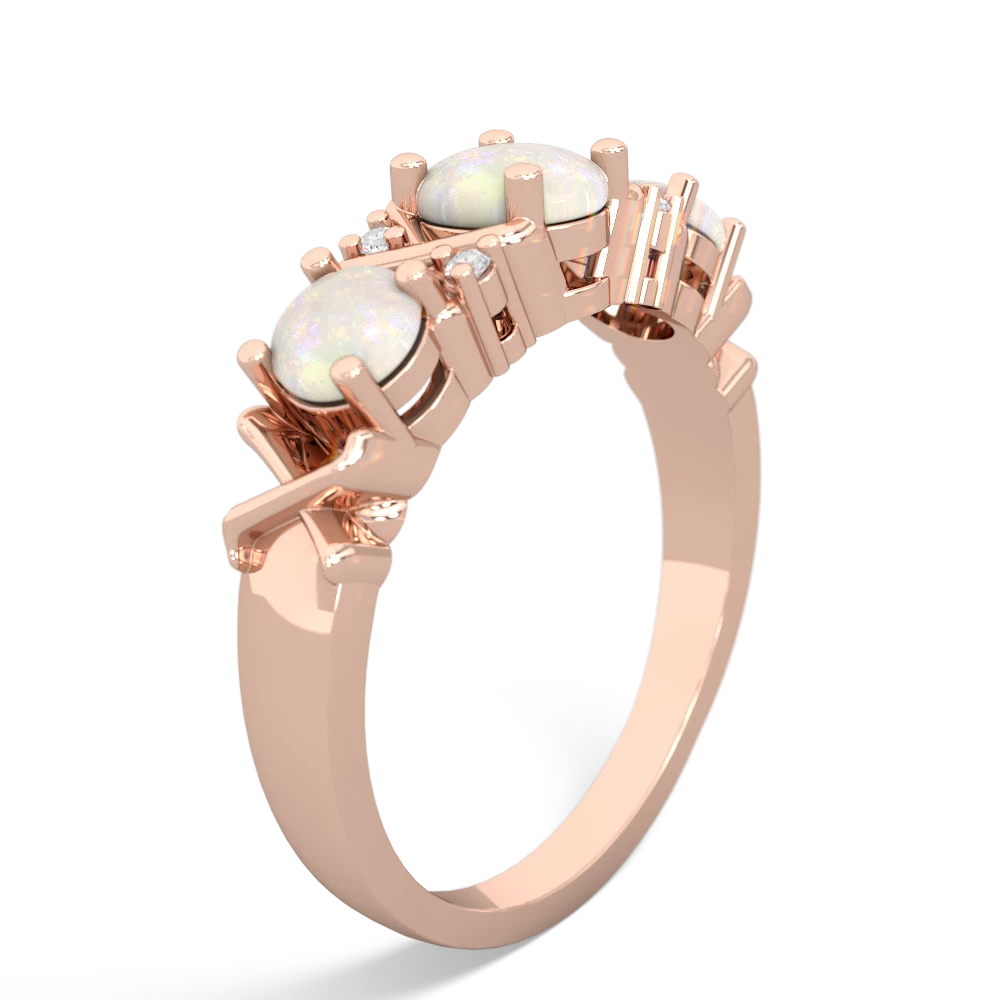 Fire Opal Hugs And Kisses 14K Rose Gold ring R5016