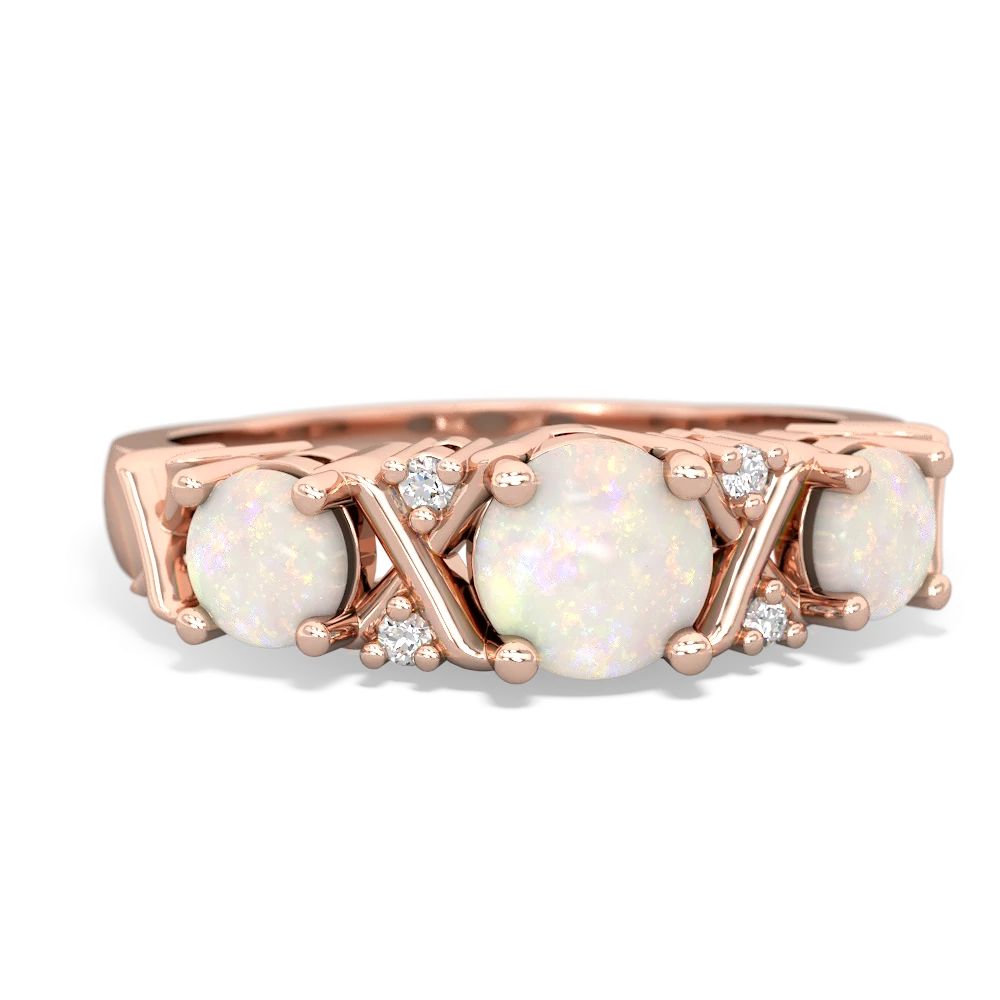 Fire Opal Hugs And Kisses 14K Rose Gold ring R5016