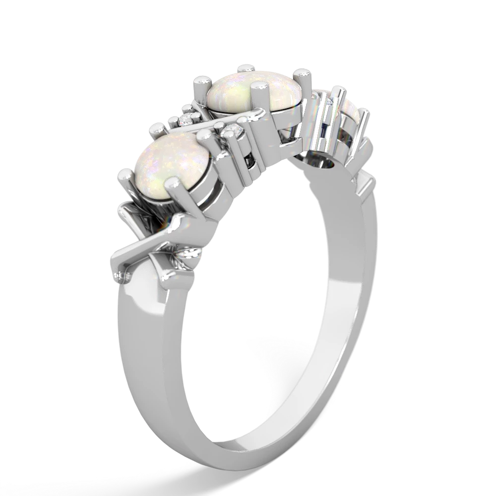 Onyx Hugs And Kisses 14K White Gold ring R5016