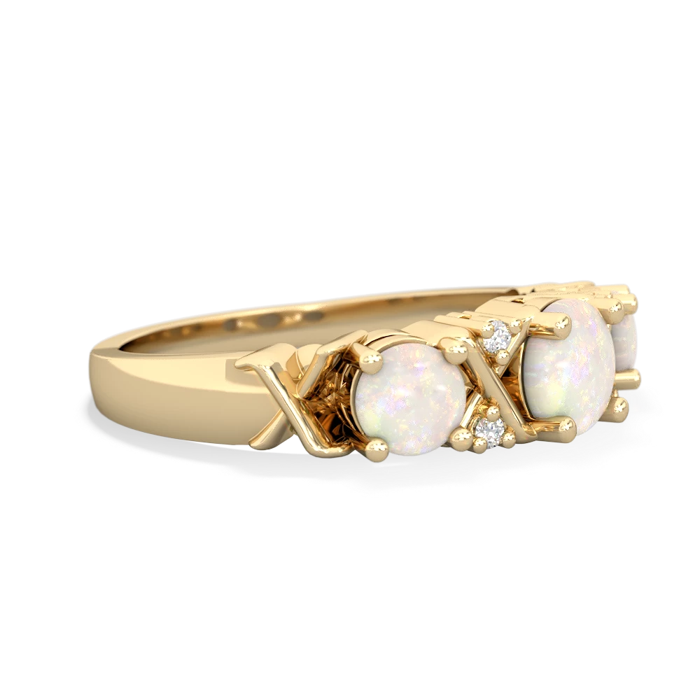 Onyx Hugs And Kisses 14K Yellow Gold ring R5016