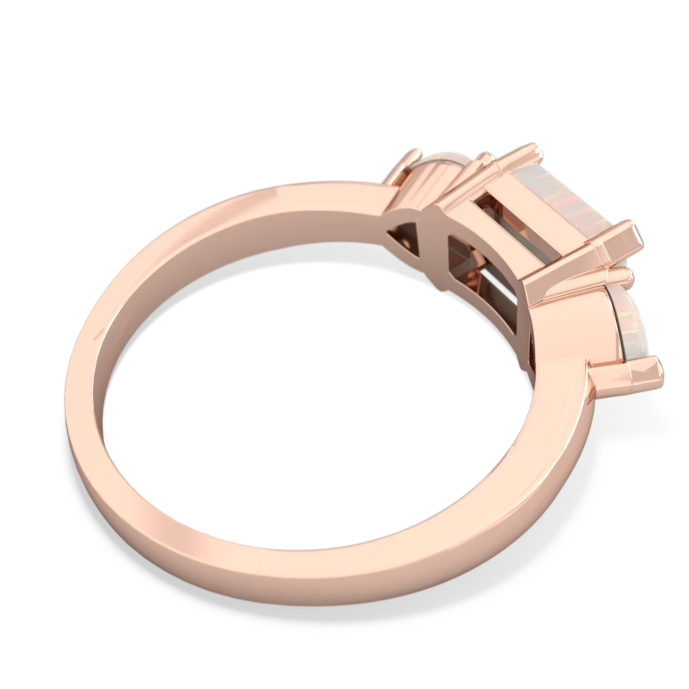 Ruby Three Stone 14K Rose Gold ring R5235