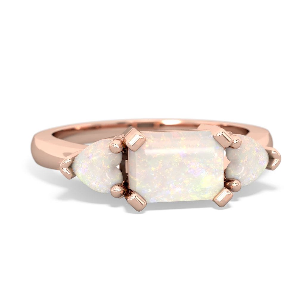 London Topaz Three Stone 14K Rose Gold ring R5235