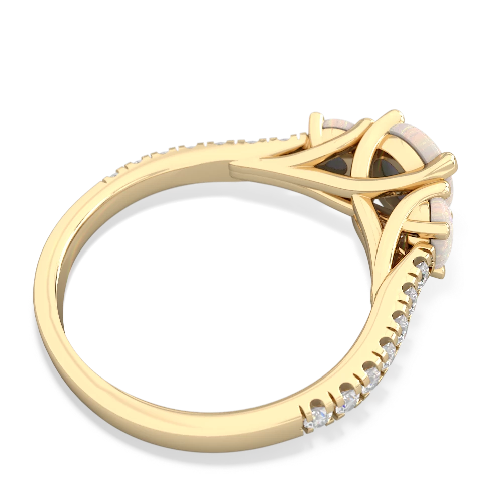 Peridot Pave Trellis 14K Yellow Gold ring R5500