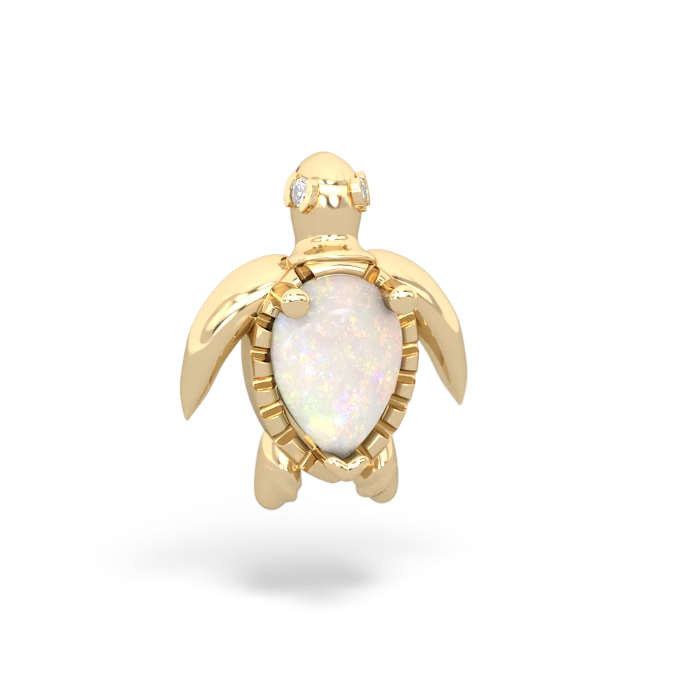 Opal Baby Sea Turtle 14K Yellow Gold pendant P5241