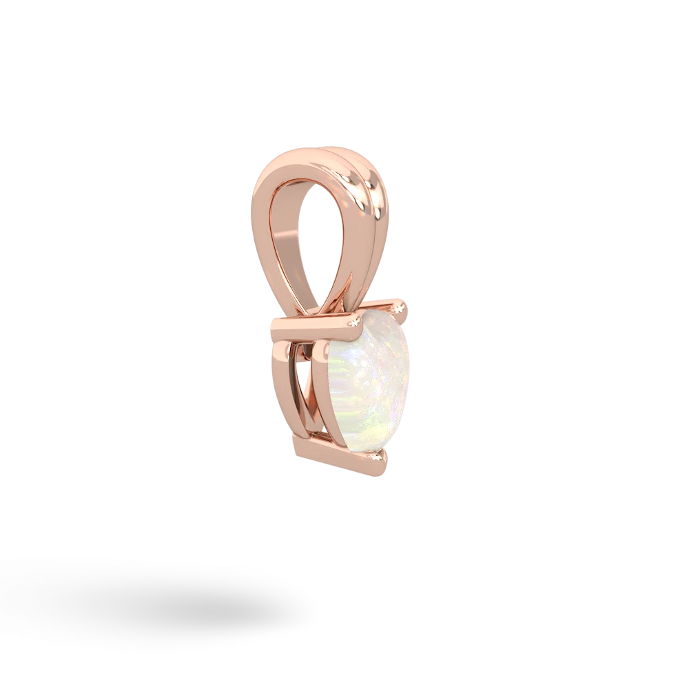 Opal 5Mm Heart Solitaire 14K Rose Gold pendant P1861
