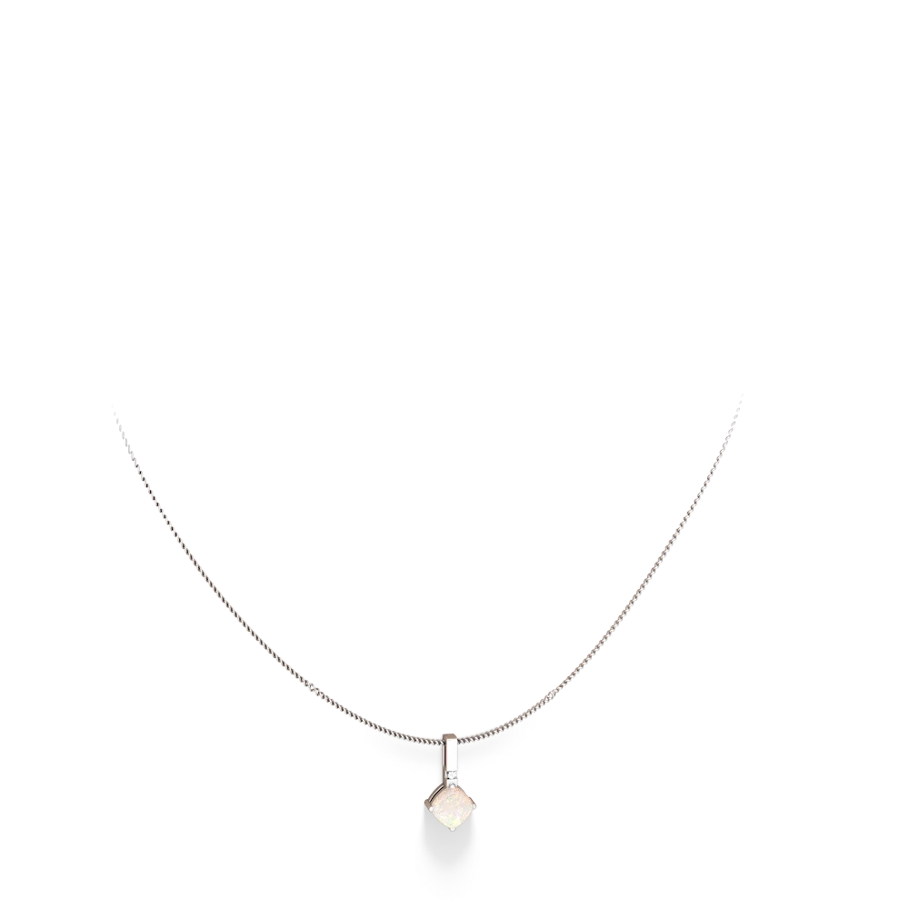 Opal Simply Elegant 14K White Gold pendant P2489