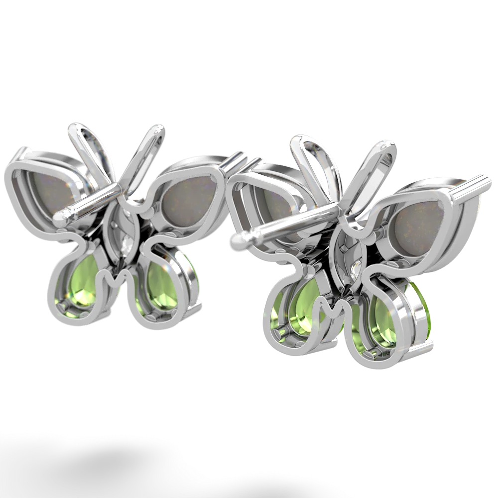 Opal Butterfly 14K White Gold earrings E2215