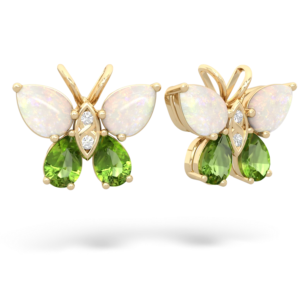 Opal Butterfly 14K Yellow Gold earrings E2215