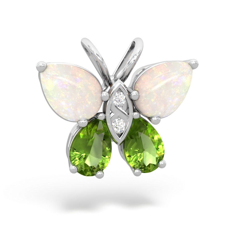 Opal Butterfly 14K White Gold pendant P2215