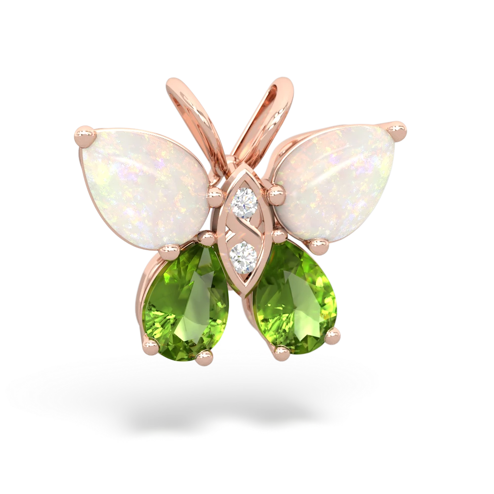 Opal Butterfly 14K Rose Gold pendant P2215