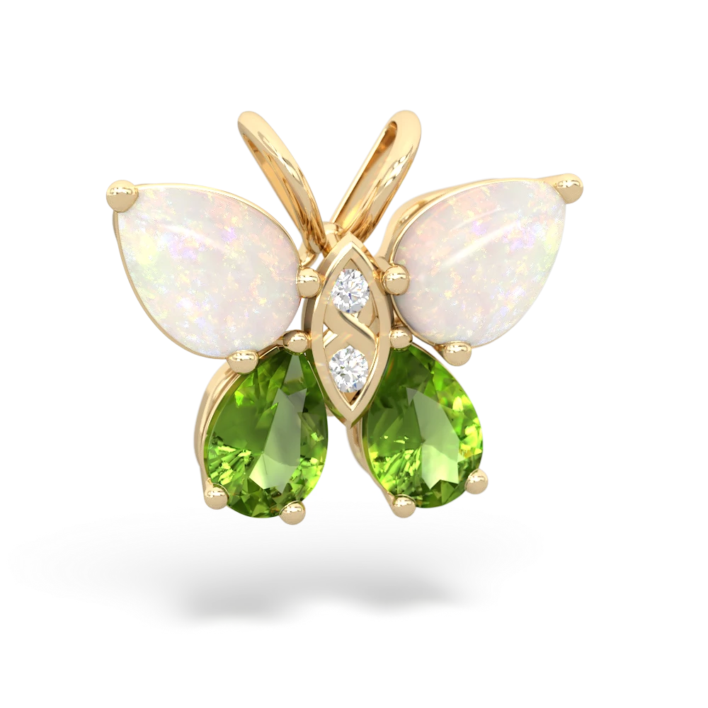 Opal Butterfly 14K Yellow Gold pendant P2215