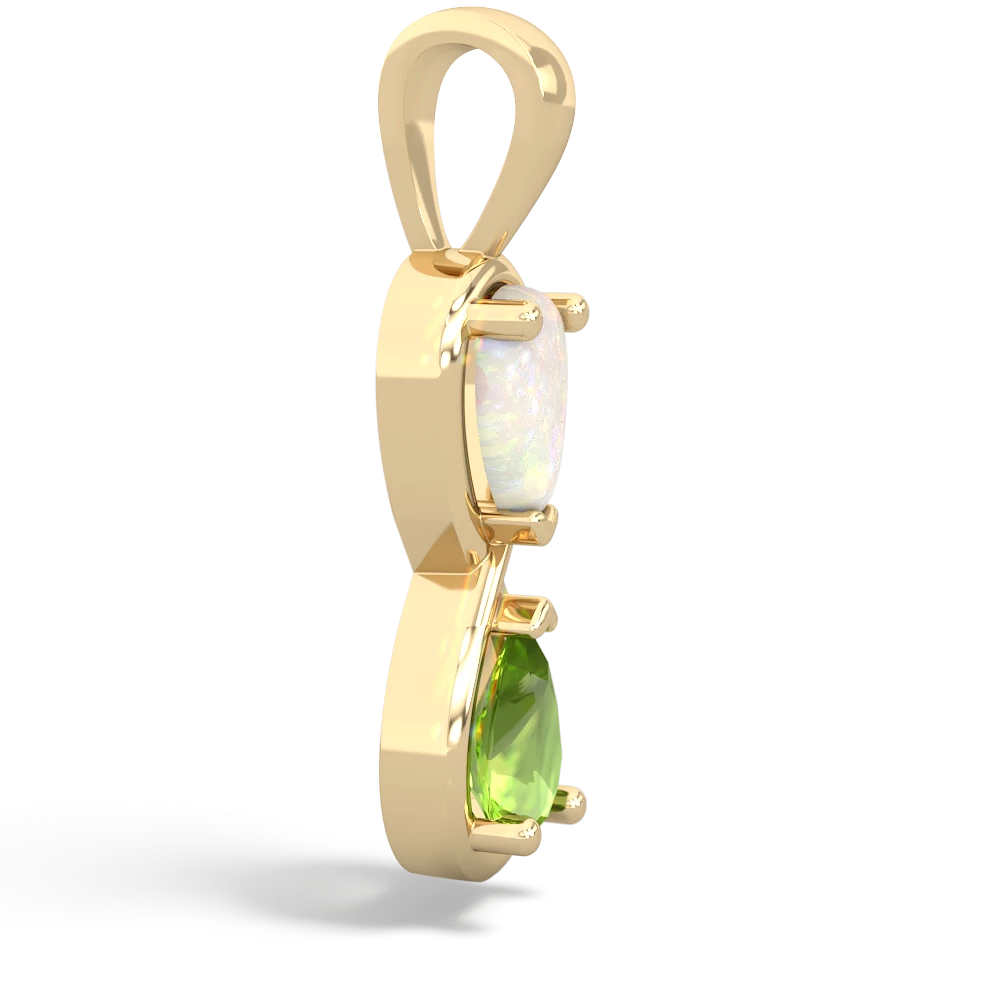 Opal Infinity 14K Yellow Gold pendant P5050