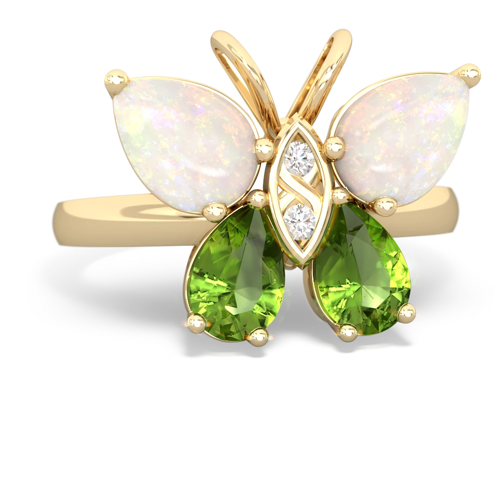 Opal Butterfly 14K Yellow Gold ring R2215