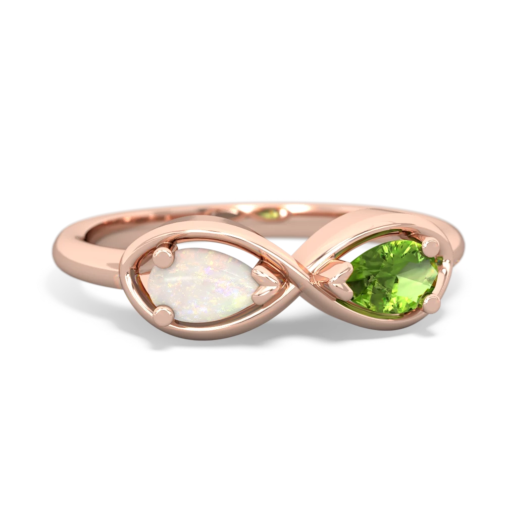 Opal Infinity 14K Rose Gold ring R5050