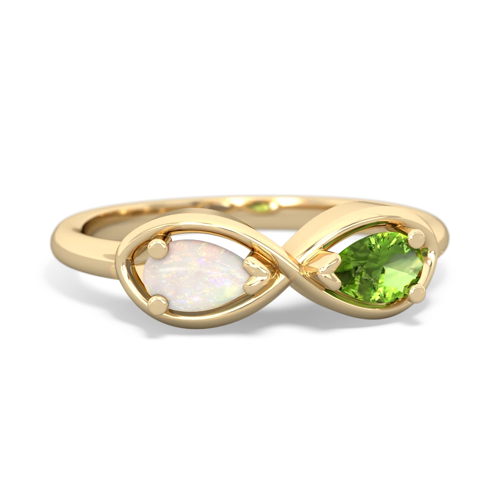 Opal Infinity 14K Yellow Gold ring R5050