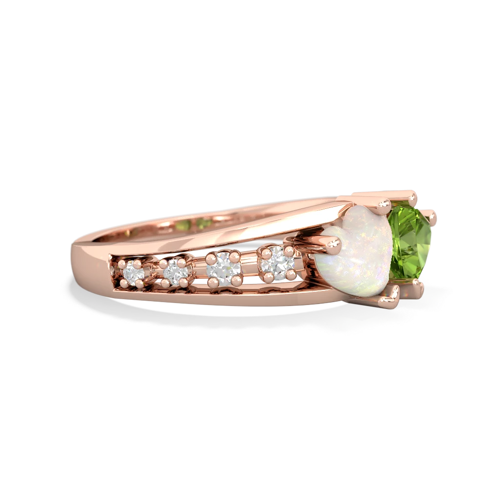 Opal Heart To Heart 14K Rose Gold ring R3342