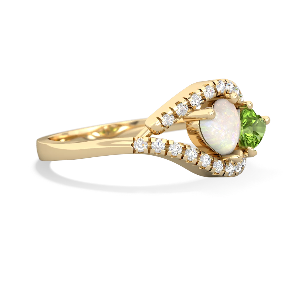 Opal Mother And Child 14K Yellow Gold ring R3010