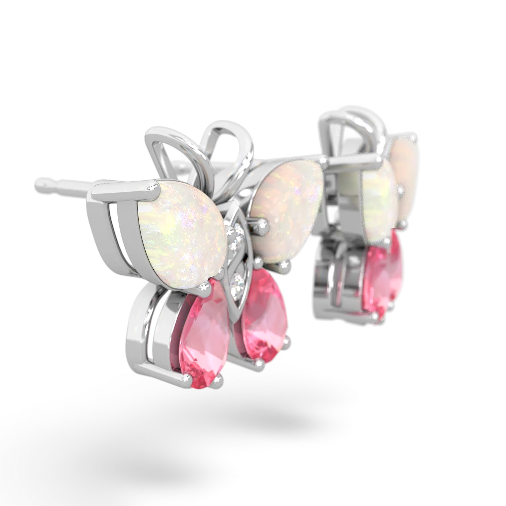 Opal Butterfly 14K White Gold earrings E2215