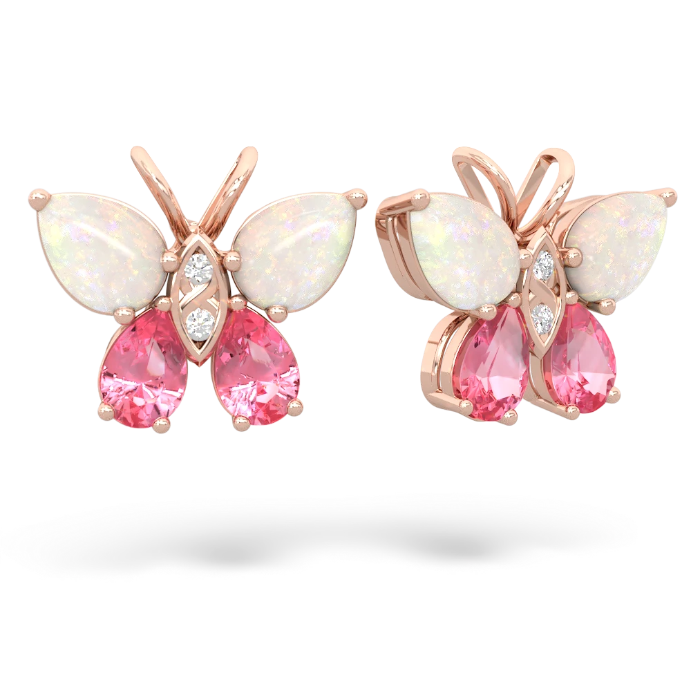 Opal Butterfly 14K Rose Gold earrings E2215