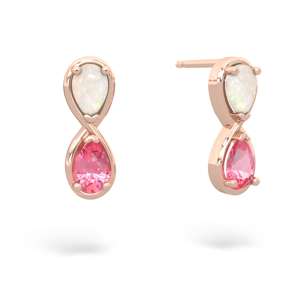 Opal Infinity 14K Rose Gold earrings E5050