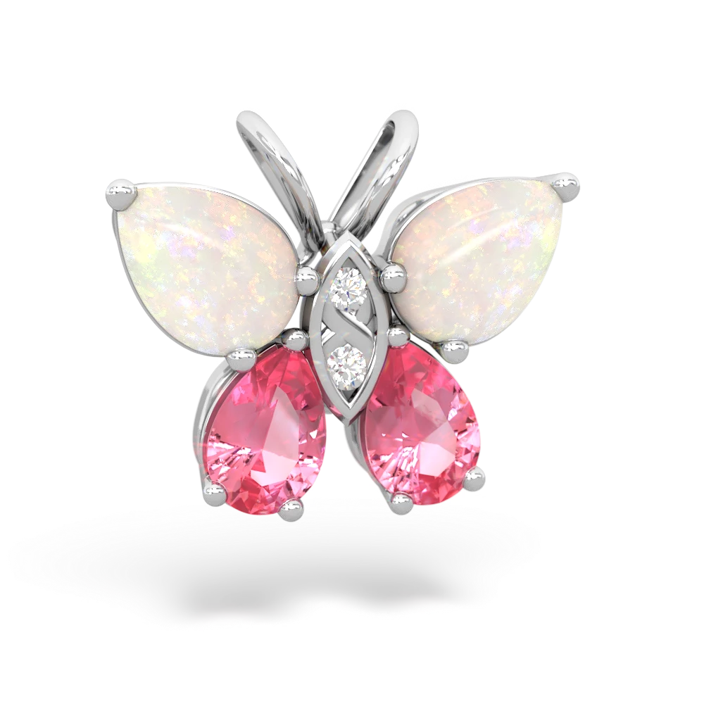 Opal Butterfly 14K White Gold pendant P2215