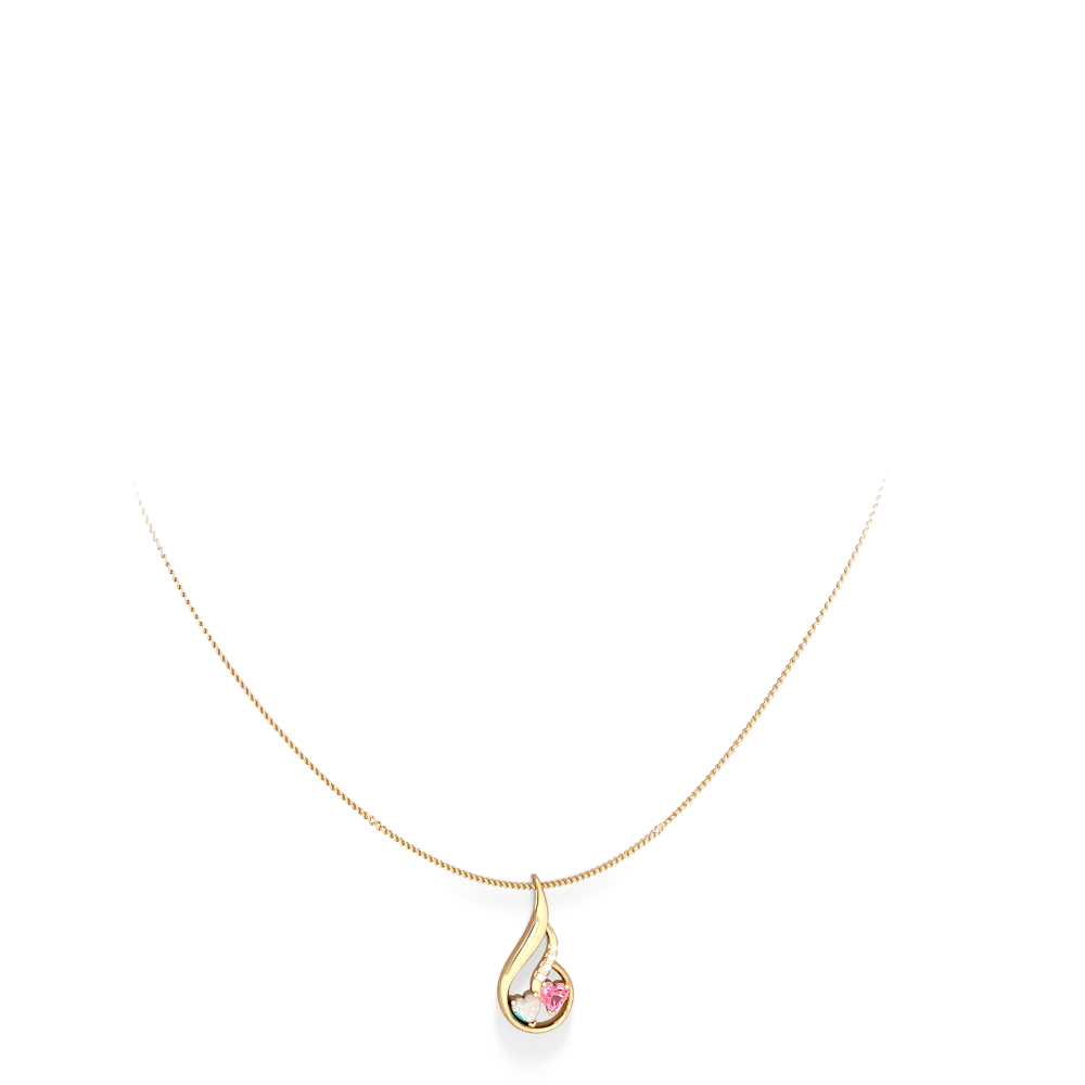 Opal Keepsake Curves 14K Yellow Gold pendant P5450