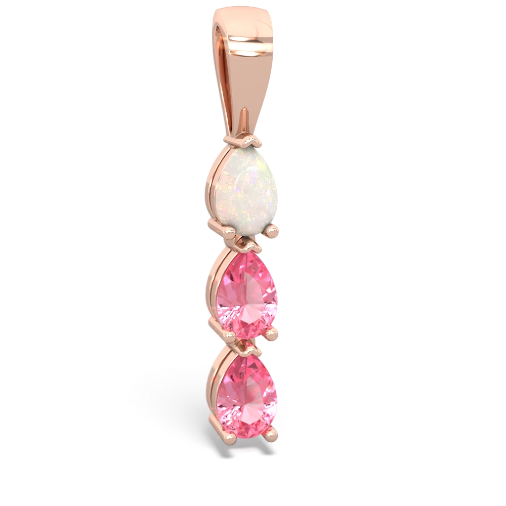 Opal Dew Drops 14K Rose Gold pendant P2251