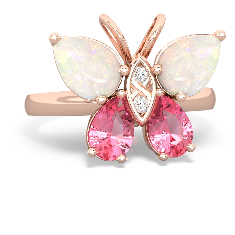 Opal Butterfly 14K Rose Gold ring R2215