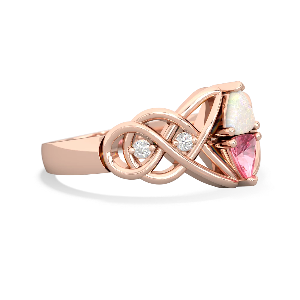 Opal Keepsake Celtic Knot 14K Rose Gold ring R5300