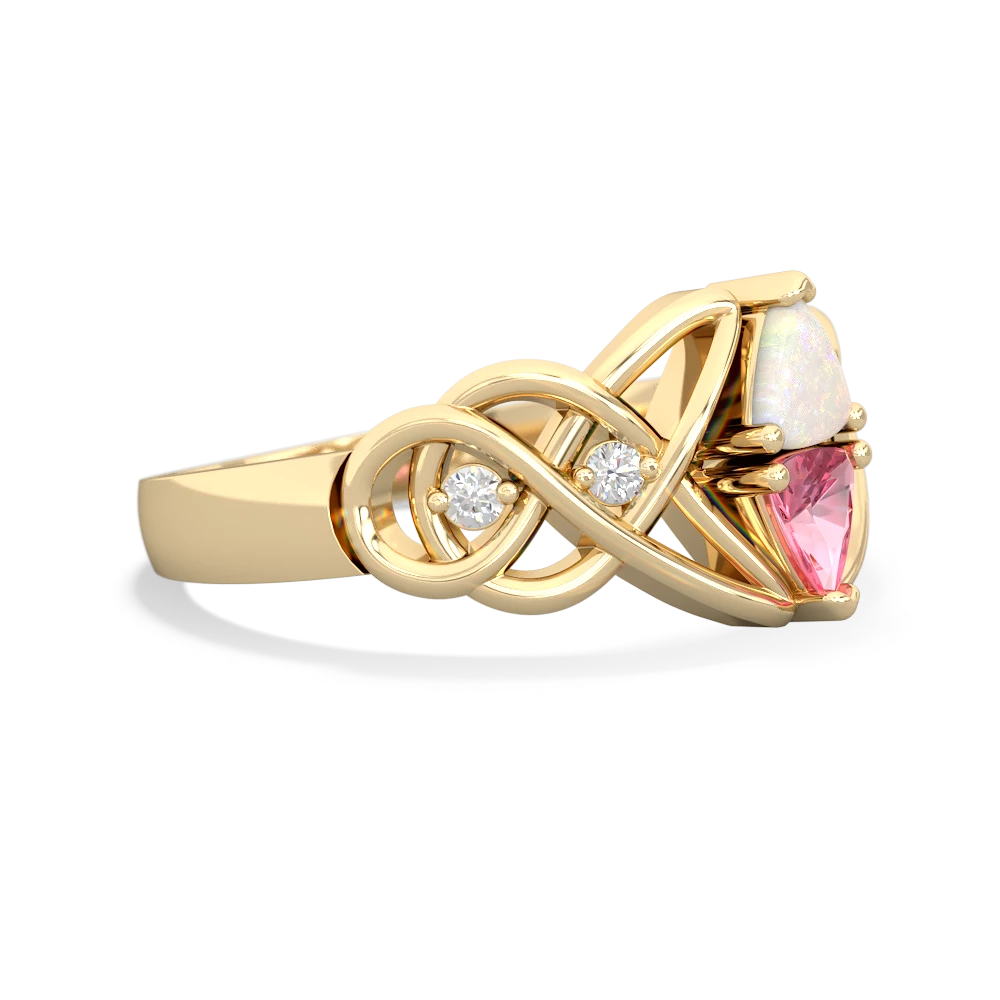 Opal Keepsake Celtic Knot 14K Yellow Gold ring R5300