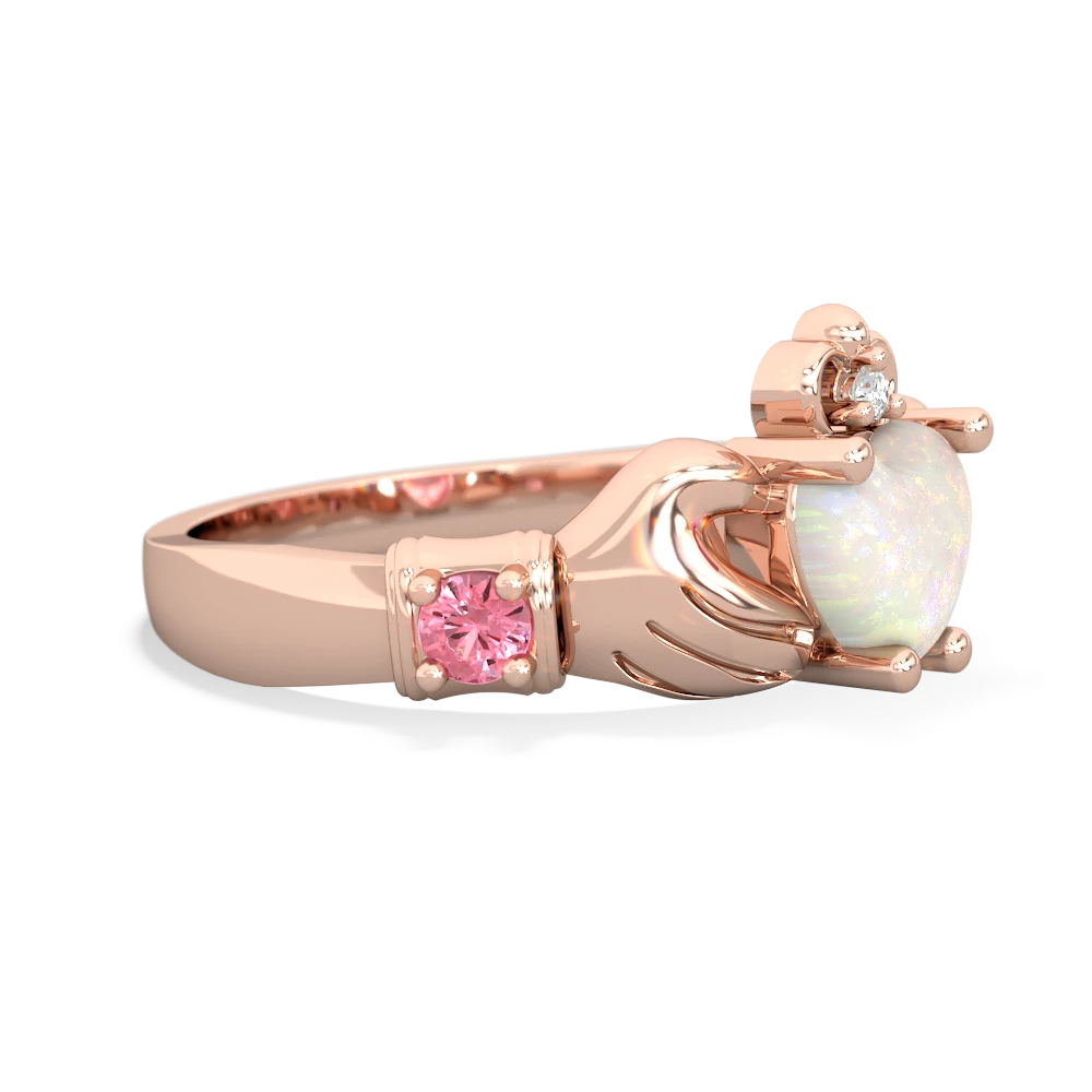 Opal Claddagh Keepsake 14K Rose Gold ring R5245