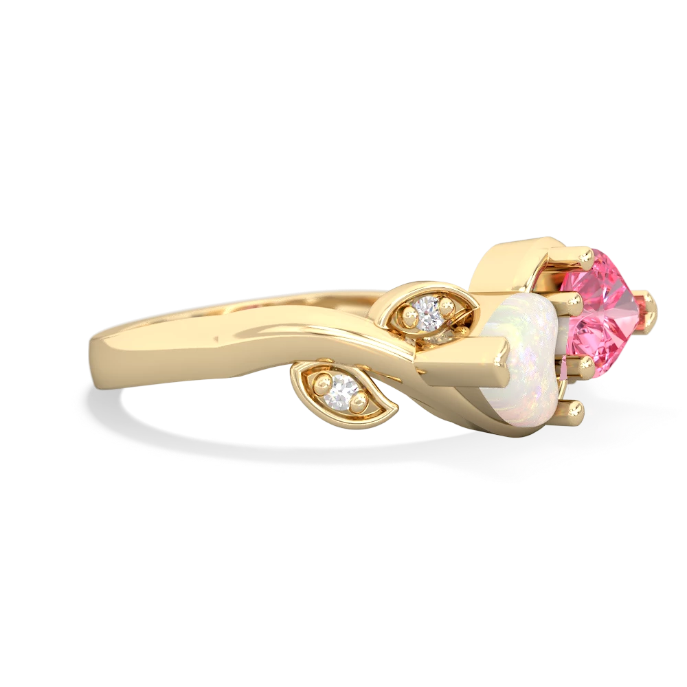 Opal Floral Elegance 14K Yellow Gold ring R5790