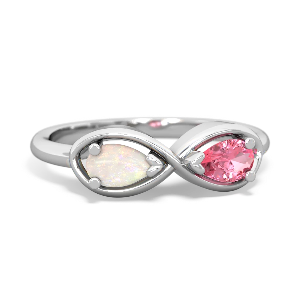 Opal Infinity 14K White Gold ring R5050